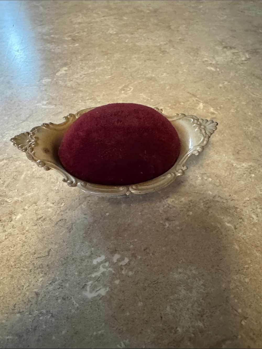 Velvet Cushion Brooch Pin Display – Burgundy